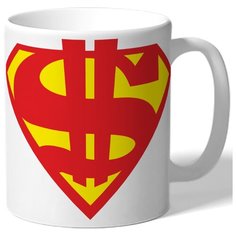 Кружка белая - значок супер мэна Drabs