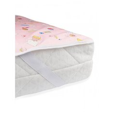 Наматрасник Multi Diapers непромокаемый, теплый, из ультрасофта, 60х120 см, Мишки на розовом