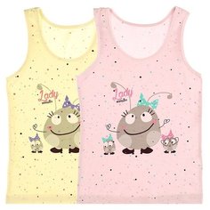 Майка для девочек 49671YC, Цвет: Микс, Размер: 8/9, 5шт. в упаковке Donella