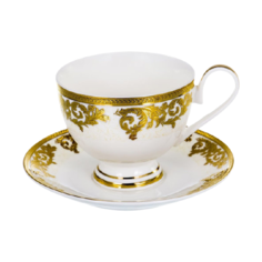 Чайный сервиз "САКСОНИЯ" 230 мл 8 предметов 4 персоны, белый, золотистый Balsford