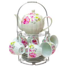 Чайный сервиз "САКСОНИЯ" 230 мл 8 предметов 4 персоны, белый, золотистый Balsford