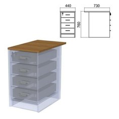 Крышка для тумбы приставной (АТ-07) "Арго", 440х730х22 мм, орех 641421 Argo