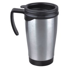 Термокружка "Лайма", 400 мл, нержавеющая сталь, пластиковая ручка, серебристая