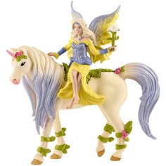 Фигурки Schleich Эльфийка Сера на цветочном единороге 70565