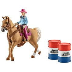 Игровой набор Schleich Девушка-ковбой с лошадью и аксессуарами 41417