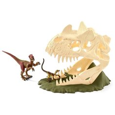 Игровой набор Schleich Череп-ловушка с велоцирапторами 42348