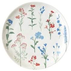 Тарелка десертная "Mille fleurs" с синими и красными цветами Easy Life