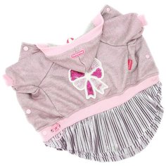 FOR MY DOGS платье для собак с юбочкой розовое FW813-2019 (16)