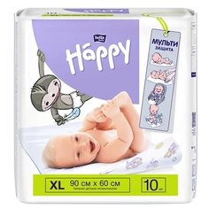 Одноразовые пеленки Bella Baby happy 60x90 Мульти Защита 10 шт.