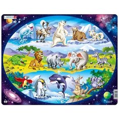 Рамка-вкладыш Larsen Планета животных (NM6), 15 дет.