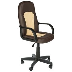 Компьютерное кресло TetChair Парма офисное, обивка: искусственная кожа, цвет: коричневый/бежевый