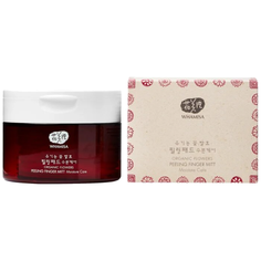 Whamisa пилинг-спонжи для лица Organic Flowers Peeling Finger Mitt на основе цветочных ферментов (увлажняющие) 180 г 30 шт.