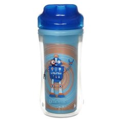 Термочашка Dr. Browns Spoutless Insulated Cup, 300 мл синий робот
