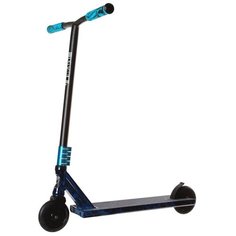 Детский трюковой самокат Novatrack Pixel Pro105 Graffiti (2021), синий-черный