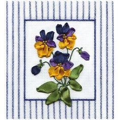 PANNA Набор для вышивания лентами Дыхание весны 13.5 x 14 см (C-0435)