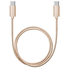 Кабель Deppa Alum USB Type-C - USB Type-C 1.2 м, золото