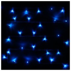 Гирлянда Серпантин Нить 2400 см, 300 ламп, прозрачный провод/синий