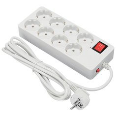 Сетевой фильтр Buro 800SH-3-W 3м (8 розеток) белый (коробка)