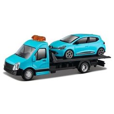 Bburago "Коллекционная машинка-эвакуатор 18-31400/2 1:43 STREET FIRE FLATBED TRANSPORT", голубой