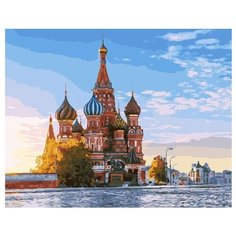 Картина по номерам ВанГогВоМне "Москва. Собор Василия Блаженного" 40х50см