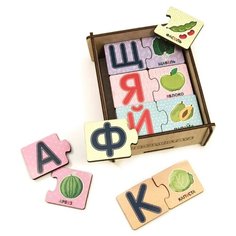 WoodLandToys Пазл-набор "Алфавит Русский - Растения"