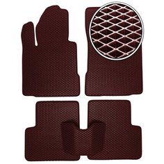 Автомобильные коврики EVA на Hyundai ix55 2008 - 2012 - Бордовый КлинМат