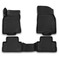 Коврики 3D в салон NISSAN Qashqai (J11F), 2015->, сборка РФ, 4 шт. (полиуретан), CARNIS00061 Element
