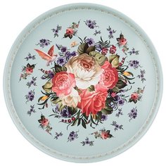Поднос сервировочный роскошный сад 33х2,1 см Agness (898-017)