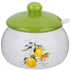 Банка для сыпучих продуктов с ложкой итальянские лимоны 500 мл Lefard (230-153)