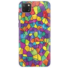 Ультратонкий силиконовый чехол-накладка для Huawei Y5p / Honor 9S с принтом "Яркая мозаика" Gosso