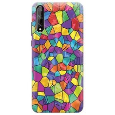 Ультратонкий силиконовый чехол-накладка для Huawei Y8p / Honor 30i с принтом "Яркая мозаика" Gosso