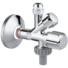 Вентиль угловой GROHE комбинированный 1/2″-3/8″ для подключения смесителей, хром (22036000)