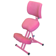 Коленный стул ОЛИМП Комфорт со спинкой Розовый Пони Olimp