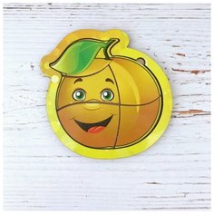 WoodLandToys Деревянный пазл маленький, "Яблоко желтое"