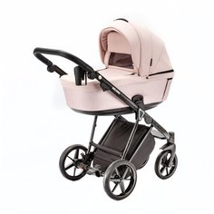 Коляска универсальная Adamex Belissa 2 в 1, PS-23 - светло-розовая, светло-розовая перламутр кожа