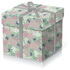 Коробка подарочная кубик 900грамм. Лягушки Стрекоза
