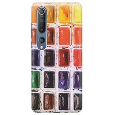 Ультратонкий силиконовый чехол-накладка для Xiaomi Mi 10 с принтом "Палитра красок" Gosso