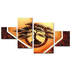 Модульная картина на холсте "Бонсай" 90x50 см Modulka.Ru