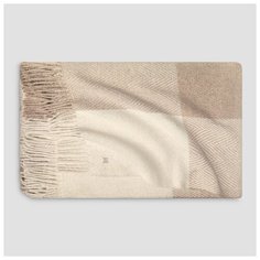 Togas / Шерстяной Плед ЛЕМАНН 140x200, бежевый/коричневый, 60% шерсть мериноса, 40% шерсть ангоры, 350г/м2