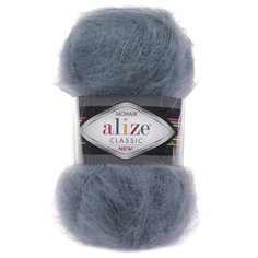 Пряжа Alize Mohair Classic (87 угольно-серый) 5 шт.