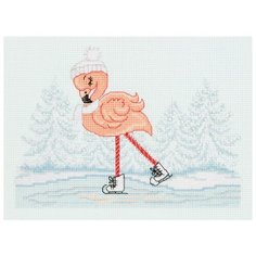 Набор для вышивания Klart 8-417 "Фламинго на коньках"