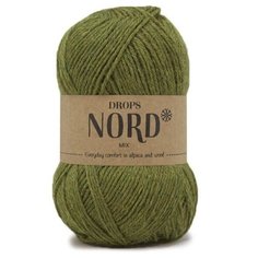 Пряжа Drops Nord, цвет Зеленый, 4 мотка