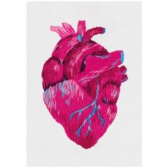 Набор для вышивания PANNA "Анатомическое сердце" 5x7.5 см