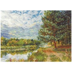 Набор для вышивания PANNA "Сосна на берегу реки" 32x21 см