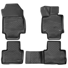 Коврики 3D в салон Element для TOYOTA RAV4, 2019- кроссовер, 4шт. (полиуретан), ELEMENT3D02259210k