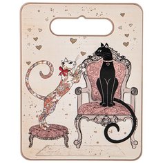 Подставка под горячее парижские коты 20х15 см Agness (358-1754)