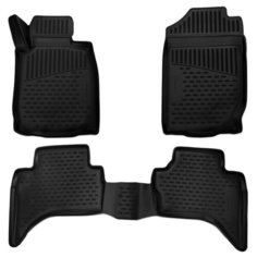 Коврики 3D в салон MITSUBISHI L200/Triton manual & automatic, 2016->, Double cab., правый руль, 3 шт. (полиуретан), ELEMENT3D3501210