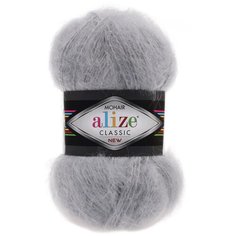 Пряжа Alize Mohair Classic (21 серый) 5 шт.