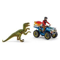 Игровой набор Schleich Побег на квадрацикле от велоцираптора 41466