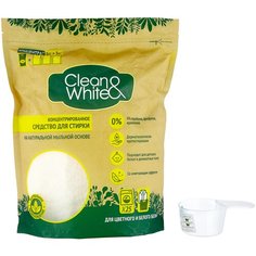 Стиральный порошок Clean & White концентрат для цветного и белого белья, пластиковый пакет, 1 кг